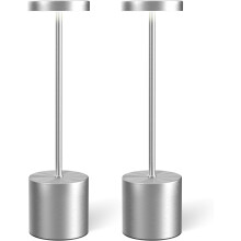 Cordless Table Lamp, Rechargeable 5000mAh LED Desk Lamp, 3-Color Dimmable, Portable for Patio, Bedroom, Restaurant (Black)