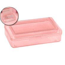Large Capacity Clear Box, Double Layer Large Capacity Case, Hard Case with Snap-tight Lid, Clear Crayon Box for Office Supplies Storage Boxes