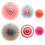 Tissue Paper Hanging Fans Party Decor Set 6 pcs 1
