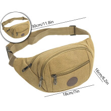 Riñonera para hombre y mujer - Bolsa impermeable para la cintura con correa ajustable para viajes, deportes y running.
