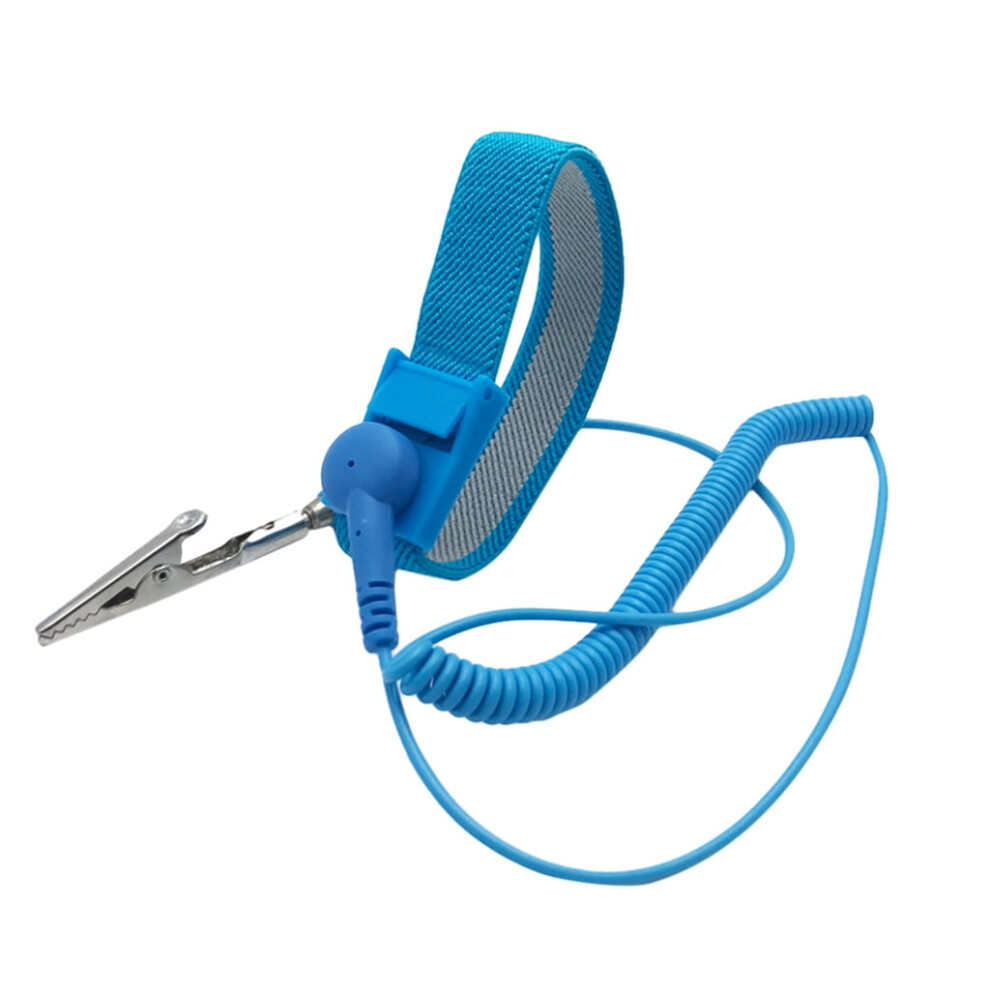 Static Wrist Strap With Adjustable Length, Â Compatible With Esd Safety Standards Blue 9028731767895