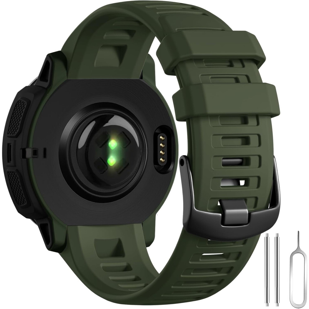 Compatible With Garmin Instinct, Instinct 2, Esports, Solar, Tide & Tacticalâ22Mm Soft Silicone Watch Band 9028731253992
