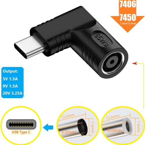 5/10/15X bærbar laderadapter til USB type C PD strømladerkabeladapter