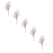 Valentine's Day Floral Picks - Artificial Red Berry Heart