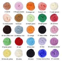 10/50g Faux Wool Felting Needle Spinning Wheel Sewing Needlework Woolen Yarn (Type 68,10g)