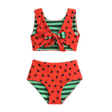 Kesäiset taaperoiden ja tyttöjen uimapuvut, käännettävät, kaksiosaiset bikinisetit, 6M-4Y, sarjakuvakuvioiset, kierrettävät etuosat, söpöt