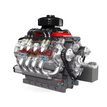 V8 Engine Motor Building Block Model Toy for Adults Teens 14+ Creative Construction ABS Gift Idea