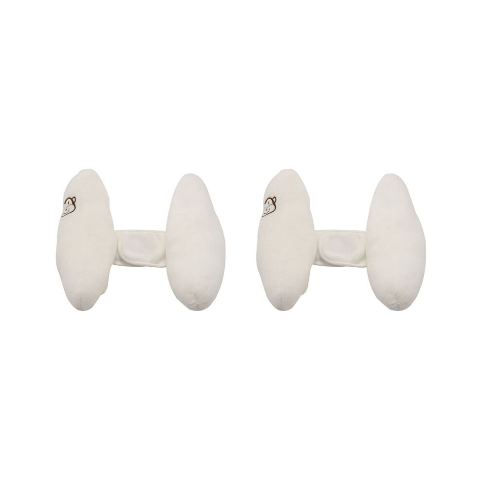 2X Baby Pillow Infant Baby Adjustable Pillow Neck Support Fitted For Car Stroller Pram Capsule White