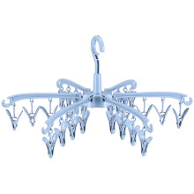 Foldable Drying Rack with 24 Clips, Heavy Duty & Rotatable, Compatible with Socks, Lingerie, Clothes, Towels – 1 Pcs (3.35x9.45")