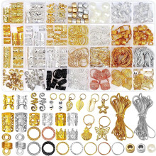Hair Jewelry Set for Women 305PCS Gold Silver Rings Charms