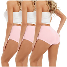 3 Pack Women High Waist Tummy Control Panties Underwear Shapewear Brief Panties