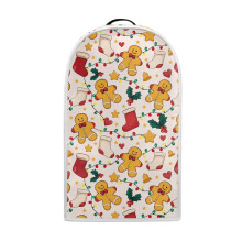Christmas Stocking Gingerbread Man Pattern Food Processor Cover for Kitchen Use Stylish for Home Kitchen with AntiSlip