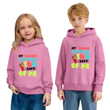 100Days Of School Gutter Jente Hettegenser Langermet Pullover100Days Celebration Hettegensere Komfortable Topper