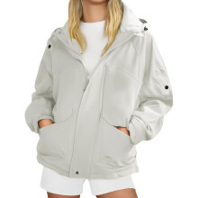 Giacca pesante taglie forti per uomo e donna, antivento, da esterno, da trekking con cappuccio, resistente, da lavoro, alla moda, vestibilità ampia,