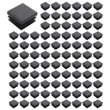 800 PeçAs InserçõEs de Tubo Quadrado de PláStico Tampas de Fechamento 20 mm X 20 mm Preta