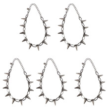 5X Collier/Choker Gothique de Rivets Punk En Metal de Perles