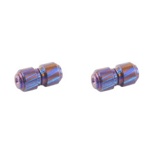 2X Material de Titanio Damasco, Cuchillo Plegable Azul Tostado, Perno Prisionero, Tornillos de Empuje, Botón para Remaches de Cuchillos Bugout 535