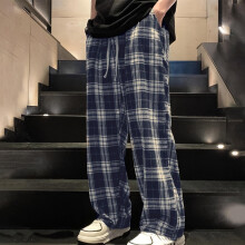男士法兰绒家居裤 保暖加绒休闲睡裤 带口袋