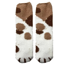 Women's Fuzzy Wool Socks – Cozy, Soft, Cute Animal Slipper Socks, Warm Sleeping Socks, One Size, Compatible with Coffee Theme