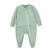 Baby Romper Soft Long Sleeve Footed Jumpsuit Solid Color