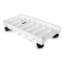 CPU Stand with Wheels Adjustable Computer Tower Holder Cart with Enhanced Airflow and Stable Base White
