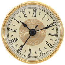 70mm Quartz Clock Insert,Round Quartz Movement Miniature Clock Roman Numeral Clock Fit 61mm/3.1inch Diameter Hole B