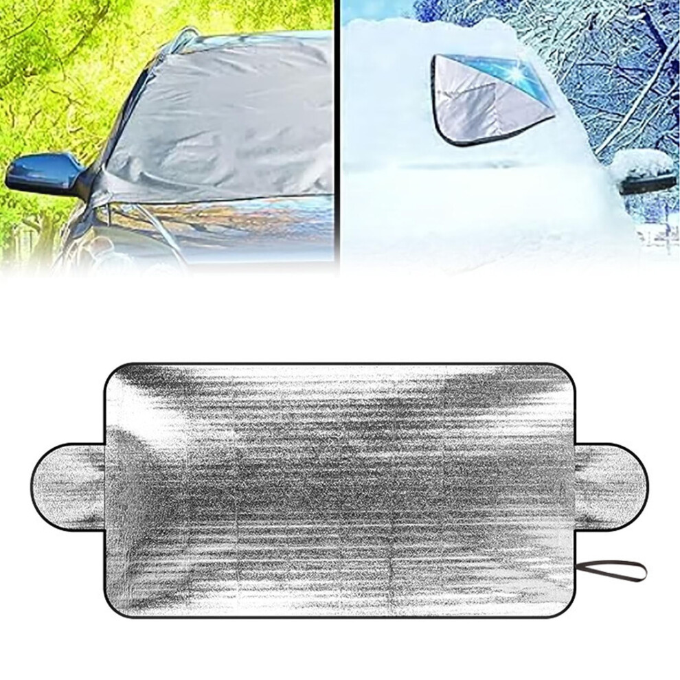 360 All-Weather Sunshade Ice Cover 2Pk, Heavy-Duty Reversible Windshield Protector For Heat & Snow Â Compatible With Any Car, Trucks, Suvs 9479868043619