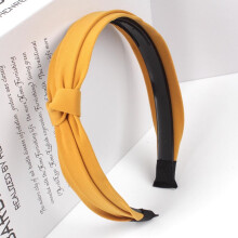 pxiakgy headbands for women womens headband wave point hairband bow tie wide-brimm headwrap hair band yellow + one size