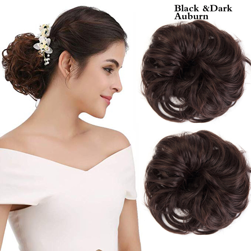 Unisex Lelinta 2Pcs Messy Hair Bun Extensions Chignons Hair Hair Scrunchie Scrunchy Updo Hairpiece Ponytail