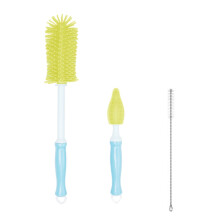Spazzolino per biberon, pratico spazzolino per la pulizia di biberon e cannucce, efficace per neonati e bambini piccoli, giallo.