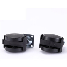 Gamvdout Zwenkwiel met steel voor stoel, meubelwiel, 48 mm M8-schroef/plaat, zwenkwiel, 2 inch wielen, bevestigingsmateriaal, trolleyrem, bescherming