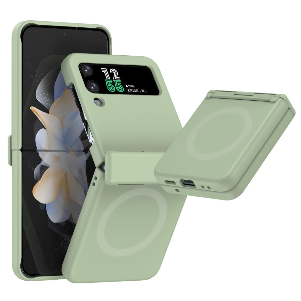 Case For Galaxy Z Flip 4/3 Magsafecompatible Magnetic Cover With Hinge Shield 360 Shockproof Full Body Protection Green 9771547575450
