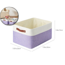 Storage Bins Large Fabric Storage Baskets for Shelves, Decorative Linen Closet Baskets with Handles for Organizing, Shelf, Clothes, Home, Office