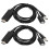 2X USB Hembra A  Macho Hdtv Cable de Adaptador para  7/7Plus/6S 6 1