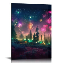 Starry Light Canvas Wall Art, 12x16in, for Living Room, Bedroom, Bathroom, Office – Compatible with Home Decor