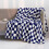 Checkered Flannel Blanket Polyester 100x70cm Black White 1