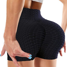 Pantaloncini da yoga DODOING da donna, effetto push-up per i glutei, pantaloncini sportivi arricciati per palestra, corsa, spiaggia, a vita alta,