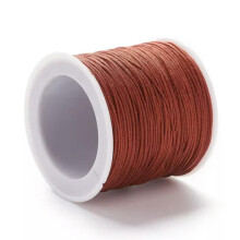 100yards/roll 0.8mm Braided Nylon Thread DIY Material For Crafts Jewelry Making-Saddle Brown