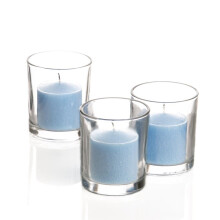 Richland votive candles light blue ocean breeze scent with