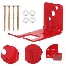 Fire Extinguisher Bracket Heavy Duty Red 4 Pack