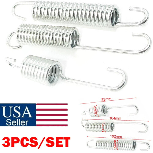 Motorcycle Kickstand Spring Metal Bracket 3 pcs