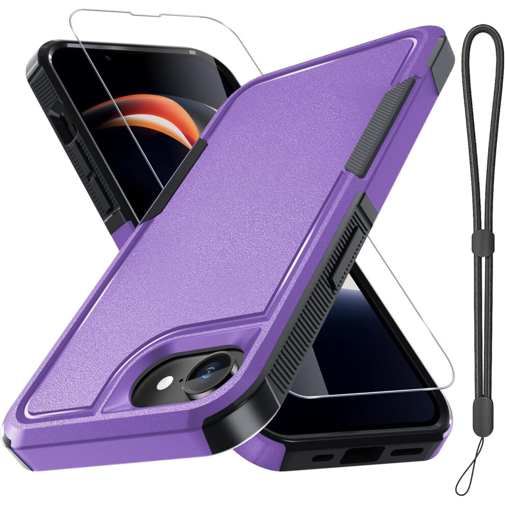 Iphone 16E Case With Screen Protector, Military-Grade Shockproof Cover & Wrist Lanyard Â Compatible With Iphone 16E 9028731050447