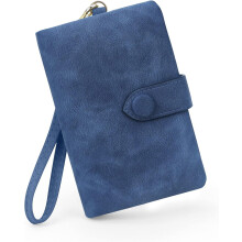 RFID Blocking Wallets for Women, Large Capacity Soft Leather Womens Small Wallet with Wrist Strap