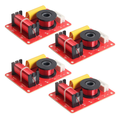 4X 130W Speaker Crossover 2 Way High-Low 8 Ohm Frequency Divider for 6 Inch Speaker