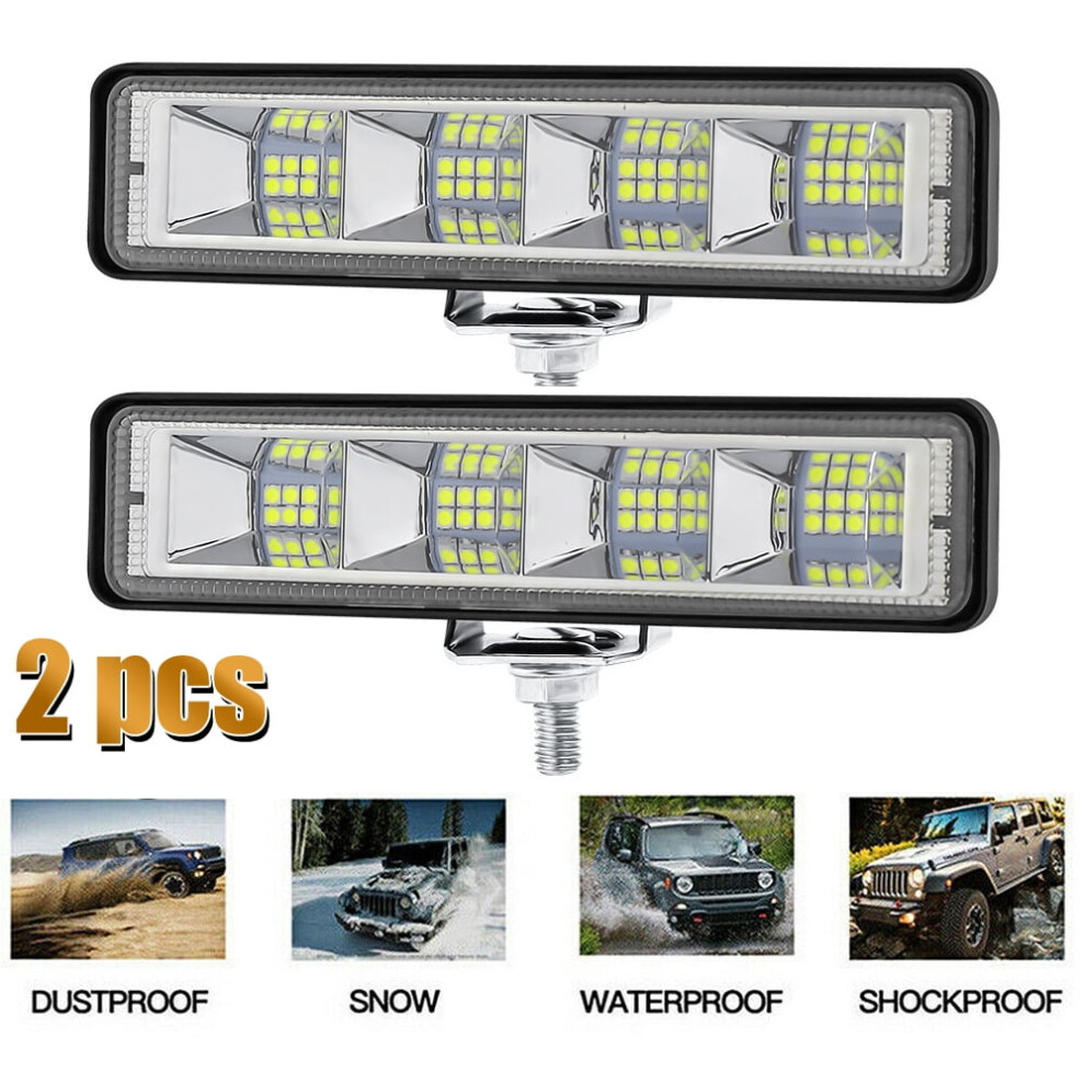 Basstop 6Inch Led Bar,72W Led Work Bar Flood Fog Lamp Offroad Driving Truck Suv Atv 4Wd,2Pcs Light 9479868980457
