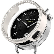 XiHAMA Bling Hülle kompatibel mit Xiaomi Watch S4 41mm – Diamant-Bumper, Kristall-PC-Rahmen, Strass-Frontabdeckung