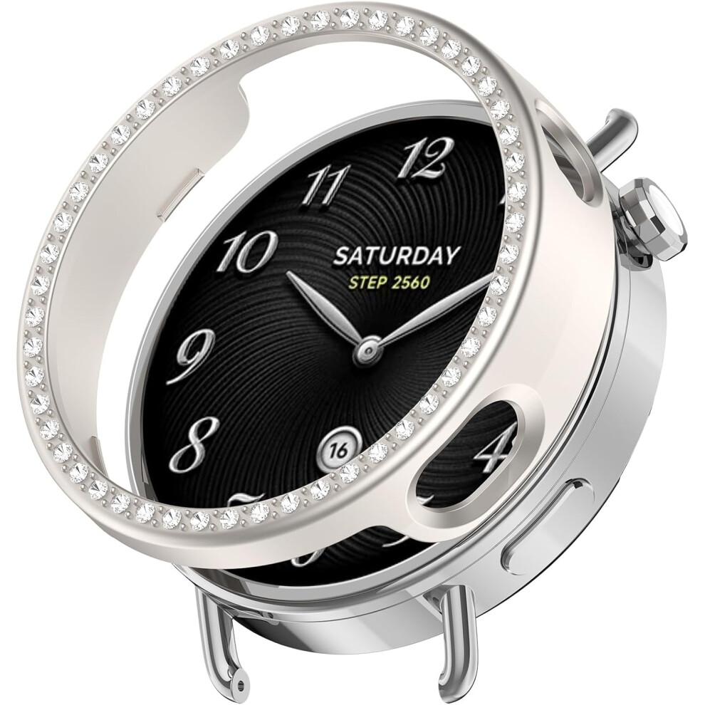 Xihama Bling Case Compatible With Xiaomi Watch S4 41Mm – Diamond Bumper, Crystal Pc Frame, Rhinestone Face Cover 9365509201886