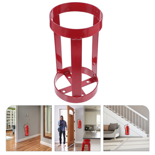 Car Fire Extinguisher Mount Bracket Red Steel 1 Set