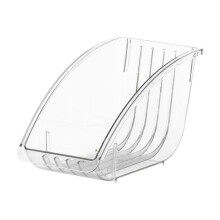 Compact Plastic Kitchen Storage Bin, Paper Plate Holder & Dish Drainer – Compatible with Standard Cabinets & Countertops