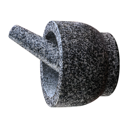 Ensemble bol et pilon en roche fine avec pilon-sésame noir
